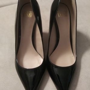 Patent leather black heels